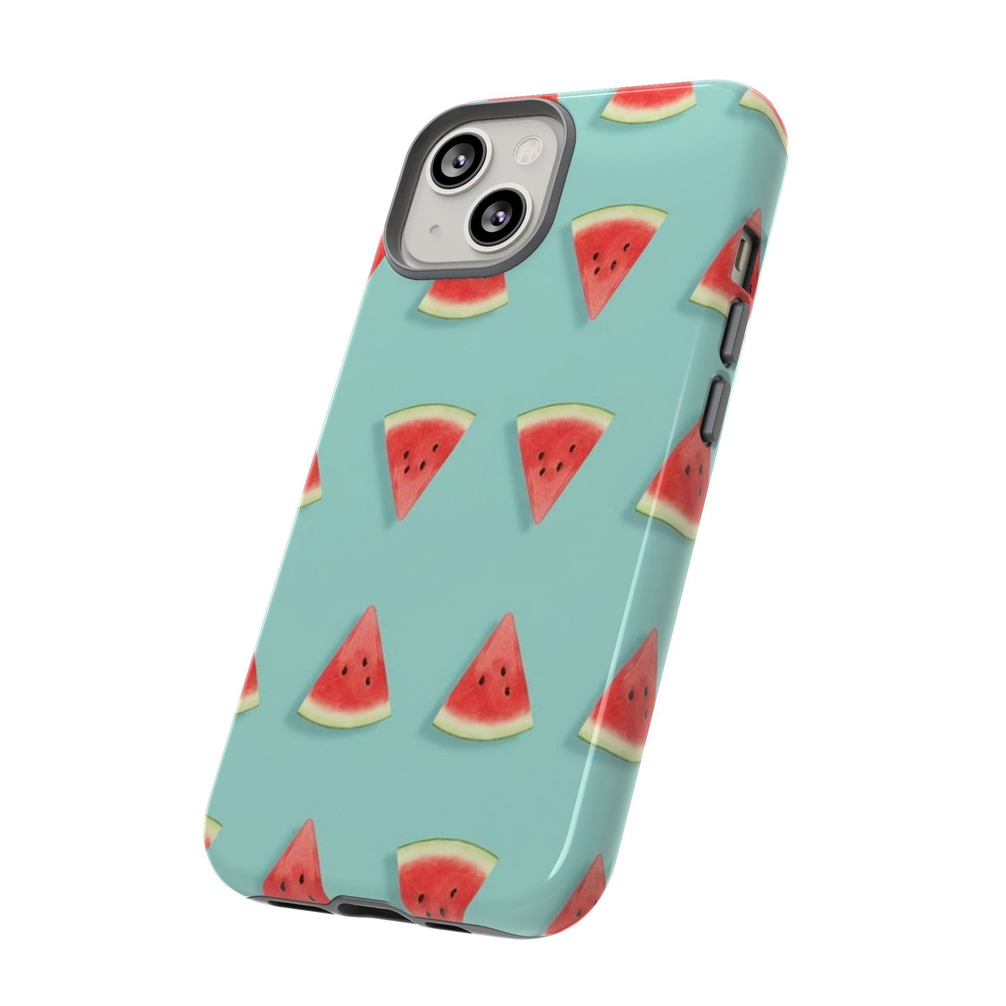 Watermelon Phone Case – Pastel Blue Summer Fruit Tough Case (iPhone, Samsung, Pixel)