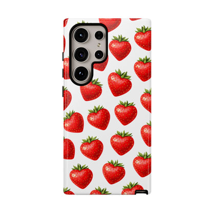 Cute Strawberry Phone Case – Aesthetic Fruit Pattern Protective Cover for Iphone, Samsung Galaxy and Pixel