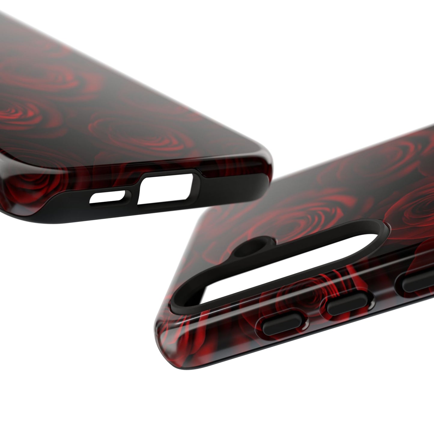 Dark Red Rose Phone Case – Gothic Floral Tough Case (iPhone, Samsung, Pixel)