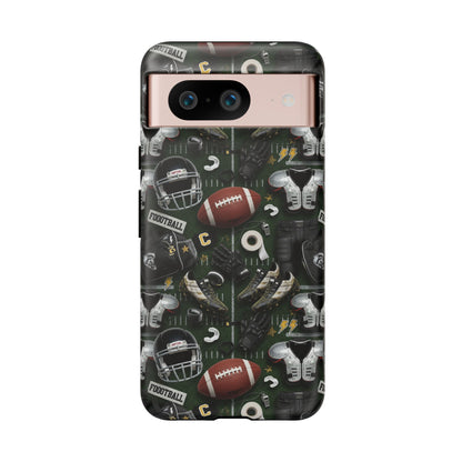 Football Pattern Phone Case – Sports Fan Tough Protective Game Day Case