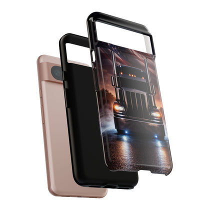 Semi Truck Phone Case American Flag Big Rig Trucker Gift iPhone Samsung