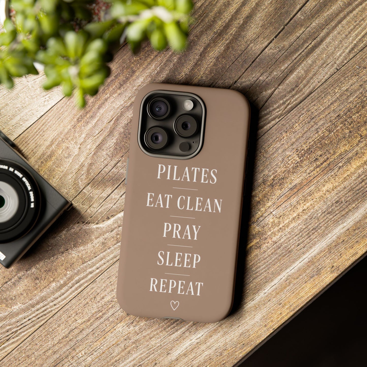 Pilates Phone Case | Eat Clean Pray Sleep Repeat Aesthetic | Wellness Girl Gift