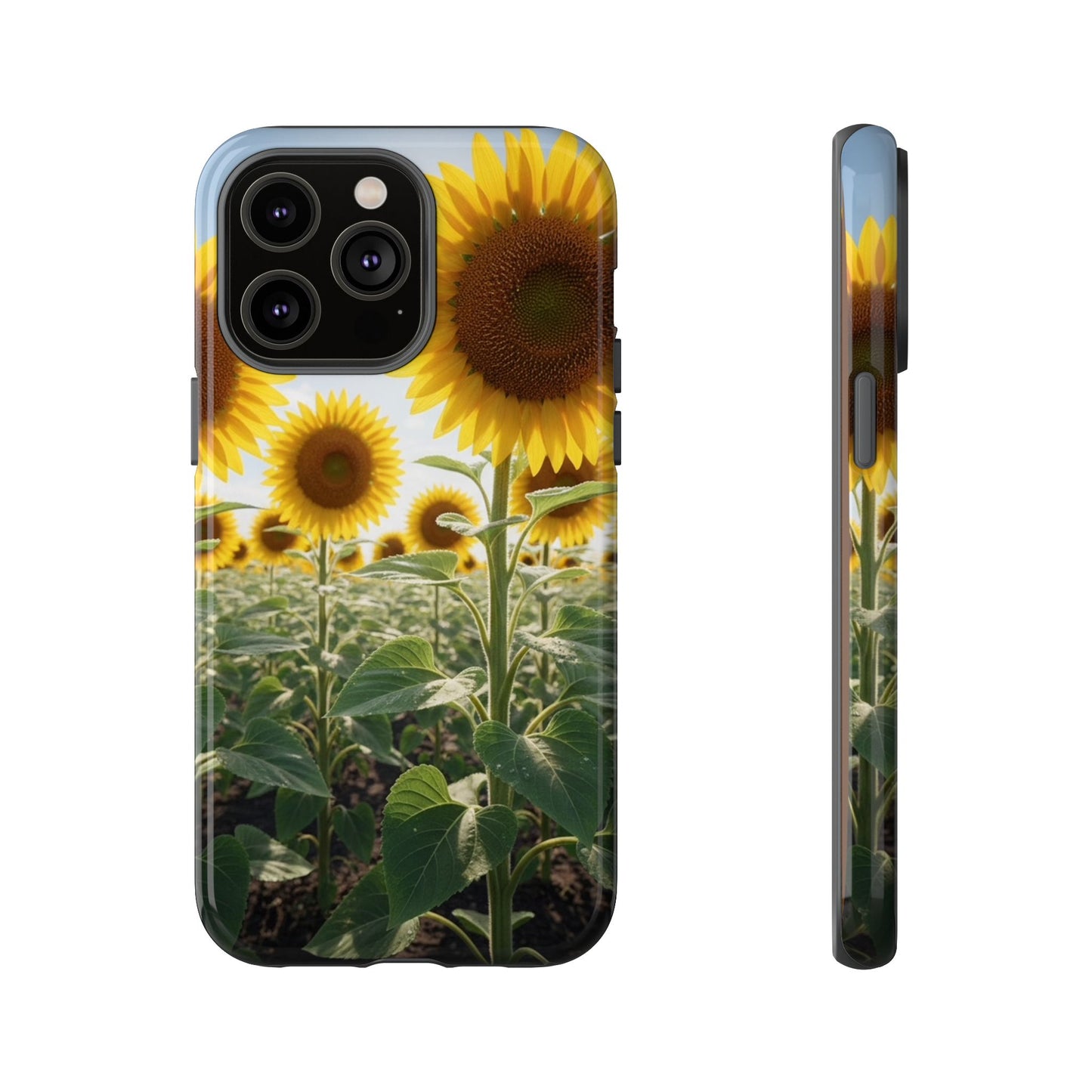 Sunflower Field Phone Case | Golden Hour Floral Aesthetic | Bright Summer Tough Case