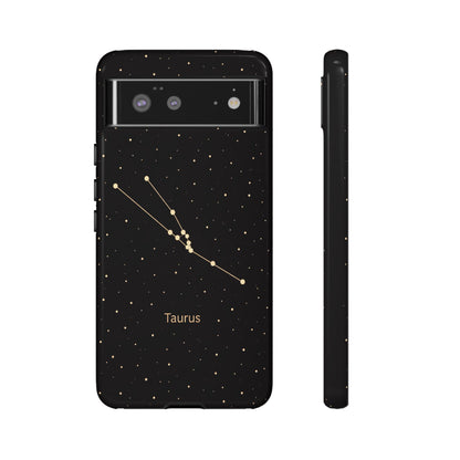 Taurus Zodiac Constellation Phone Case – Luxe Gold Celestial Cover