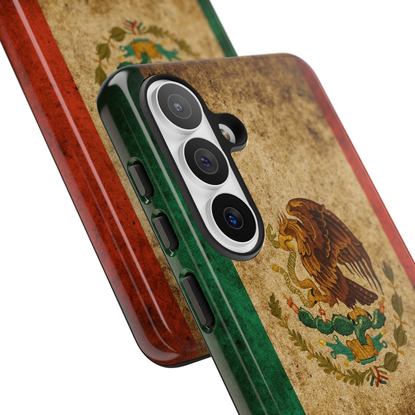 Vintage Mexico Flag Phone Case – Mexican Pride Grunge Flag Aesthetic Tough Case