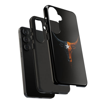 Texas Longhorn Skull Phone Case Western Cowboy Bull iPhone Samsung Cover