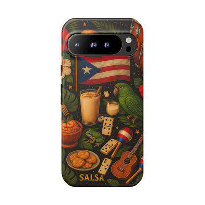 Puerto Rican Culture Phone Case | Boricua Icons Caribbean Aesthetic Tough Protective Case