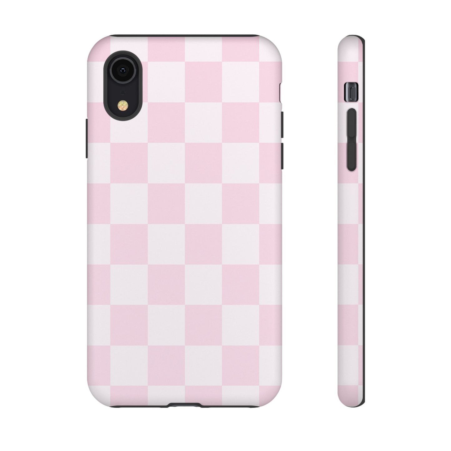 Pink Checkerboard Phone Case | Aesthetic Tough Protective Case