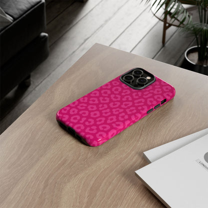 Hot Pink Leopard Print Phone Case – Bold Coquette Leopard Tough Case