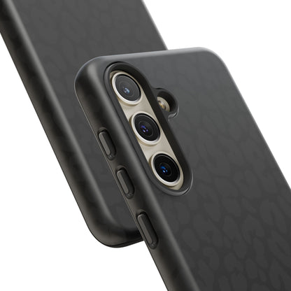 Black Leopard Phone Case | Black on Black Leopard Print Tough iPhone & Samsung Case | Matte or Glossy Protective Cover