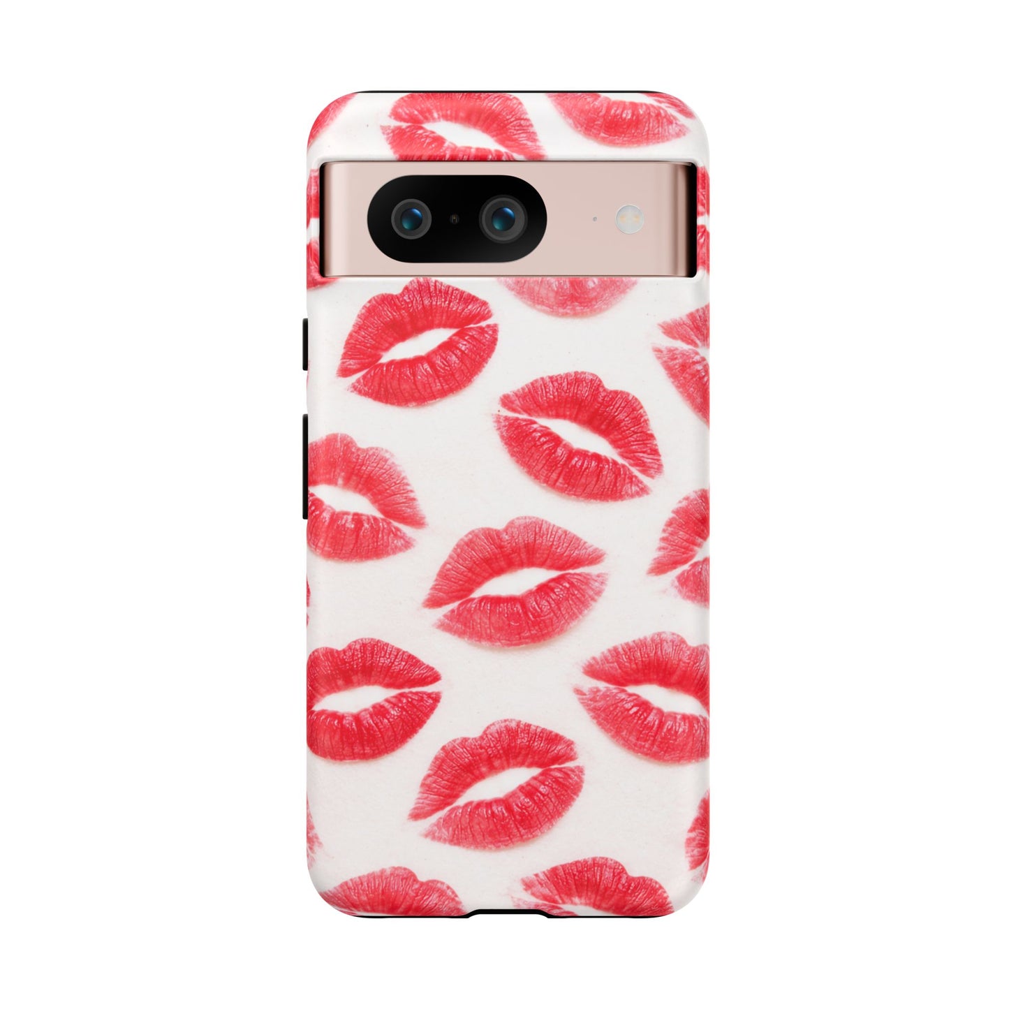 Red Lipstick Kiss Phone Case – Sexy Lip Print Pattern Tough Protective Cover