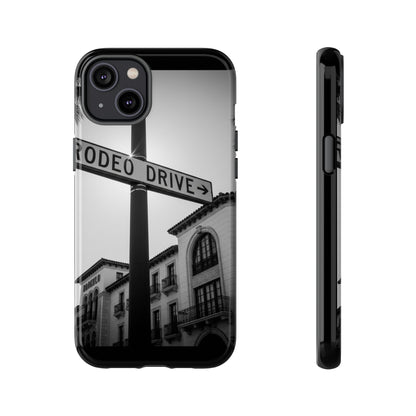 Rodeo Drive Phone Case | Los Angeles Aesthetic Black & White Photography | Luxury LA Street Tough Case for iPhone & Samsung