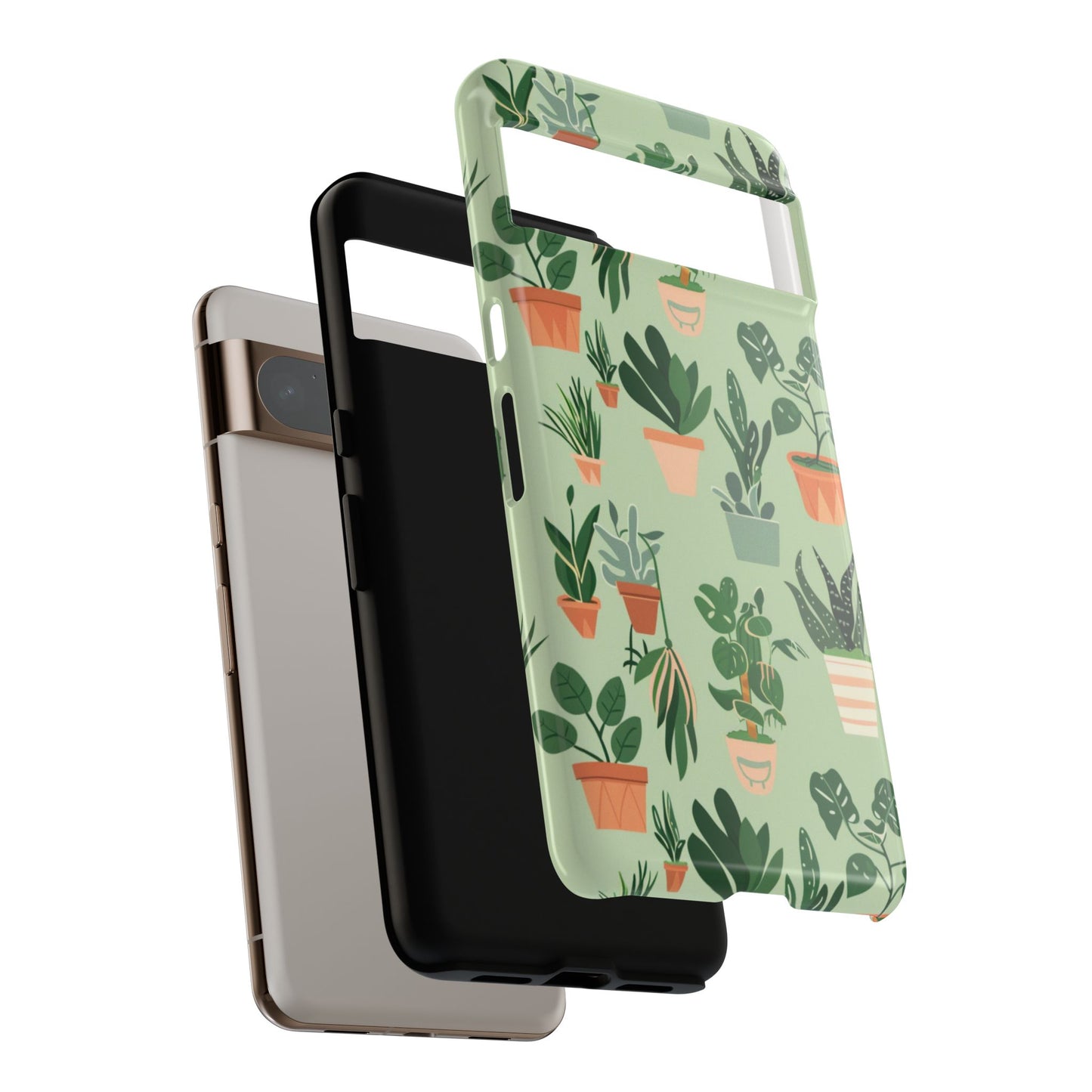 Plant Lover Phone Case | Cute Potted Plants Pattern | Botanical Aesthetic Tough Case