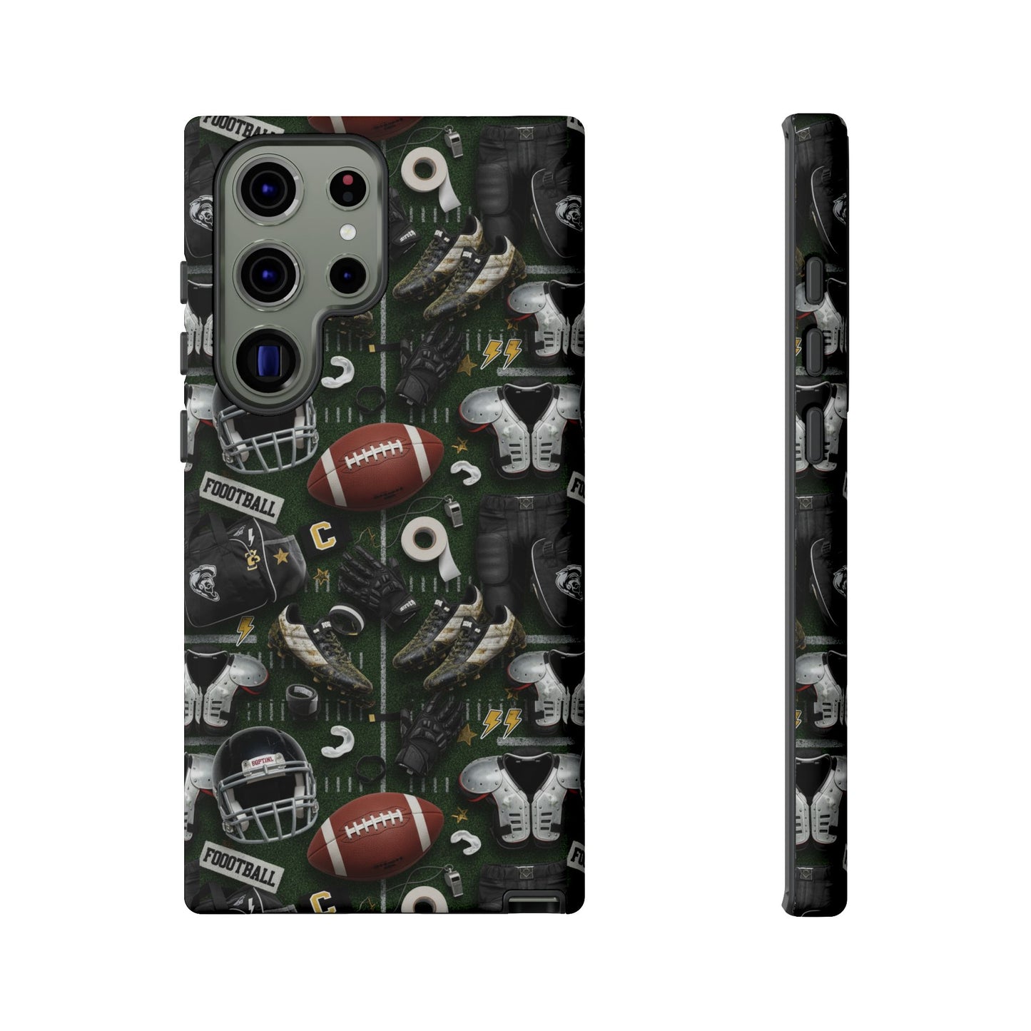 Football Pattern Phone Case – Sports Fan Tough Protective Game Day Case