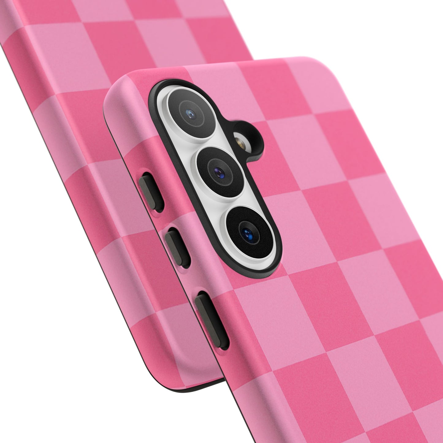 Pink Checkerboard Phone Case | Cute Aesthetic Checkered iPhone & Samsung Tough Case