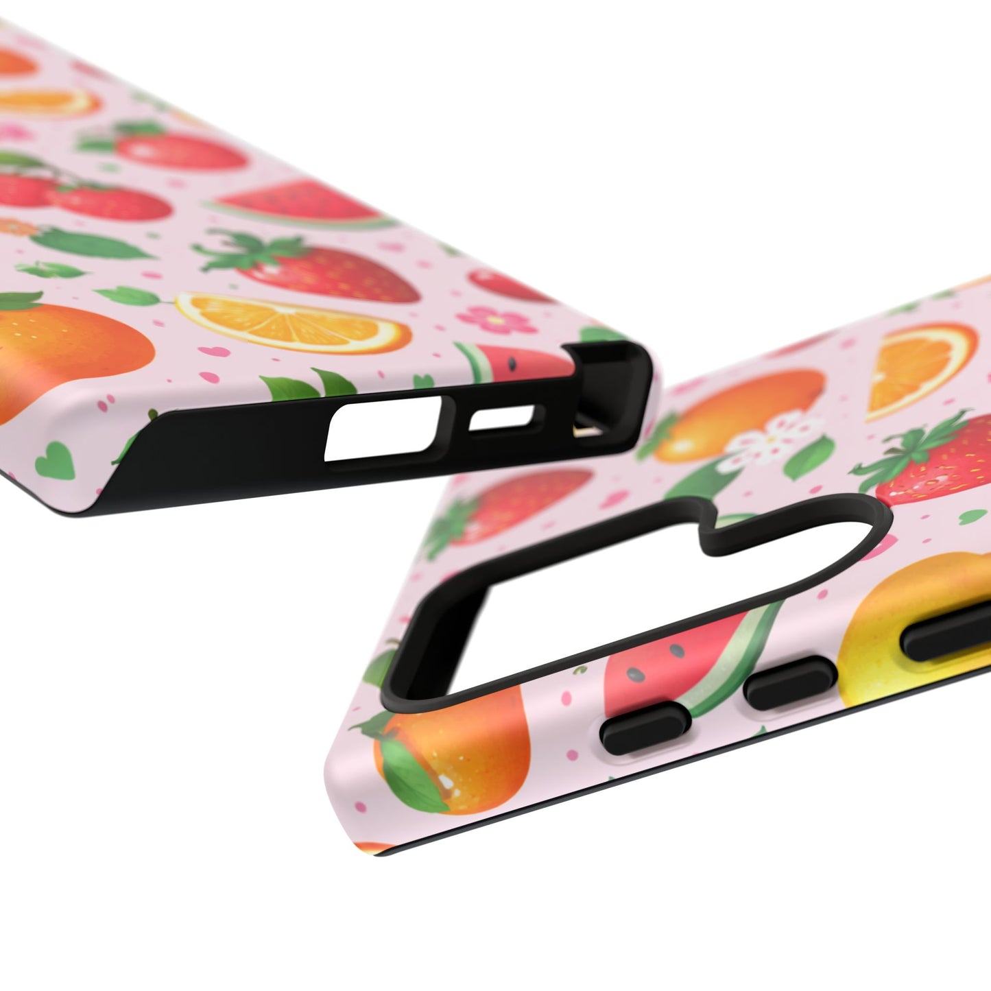 Fruit Phone Case – Tough Shockproof, Strawberry Cherry Citrus Summer Design for Iphone, Samsung Galaxy and Pixel