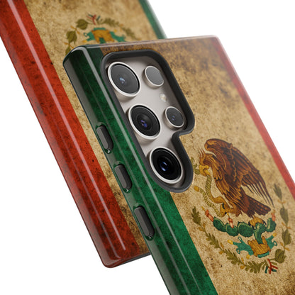 Vintage Mexico Flag Phone Case – Mexican Pride Grunge Flag Aesthetic Tough Case