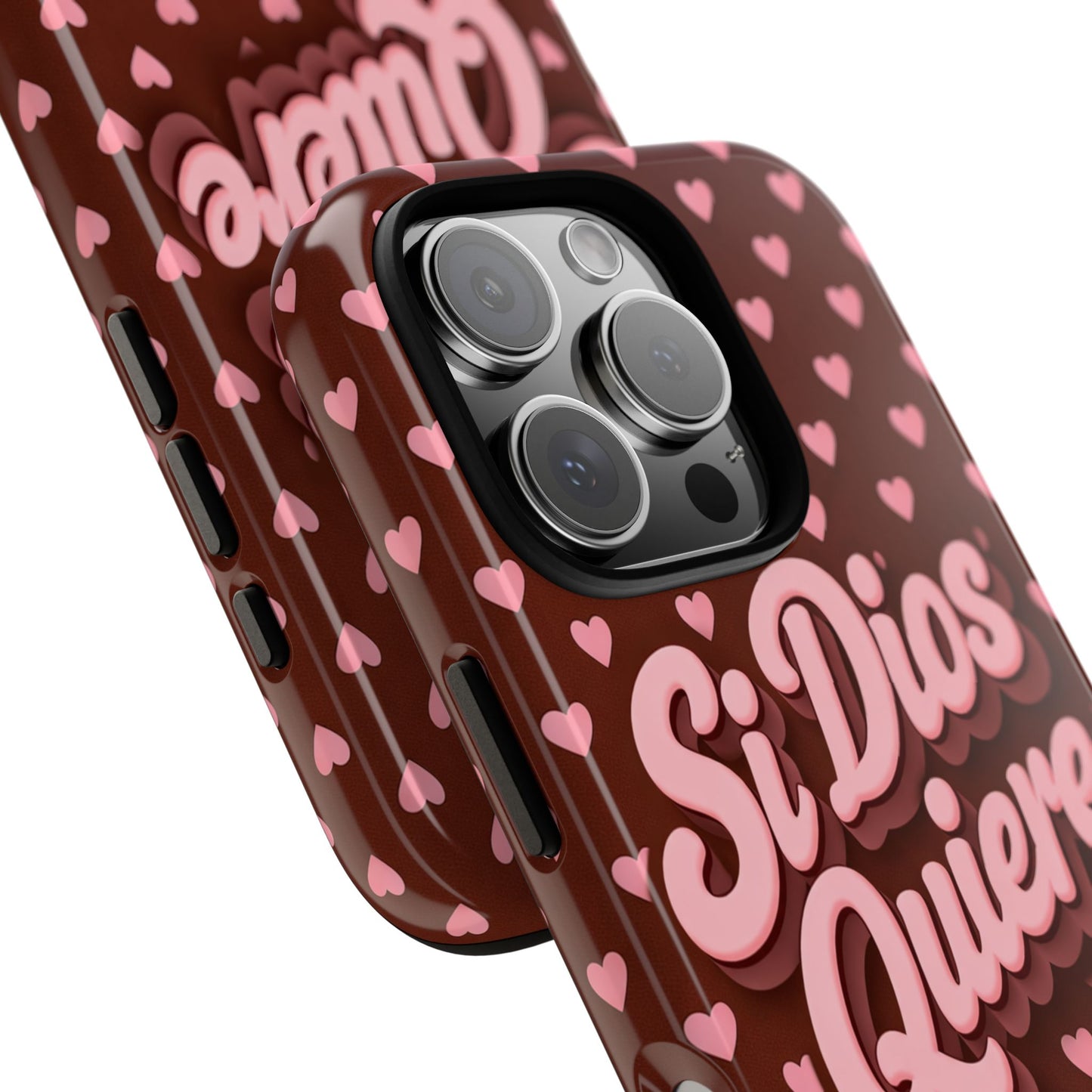 Si Dios Quiere Phone Case Latina Aesthetic Pink Hearts iPhone Samsung