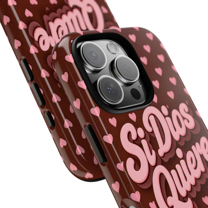 Si Dios Quiere Phone Case Latina Aesthetic Pink Hearts iPhone Samsung