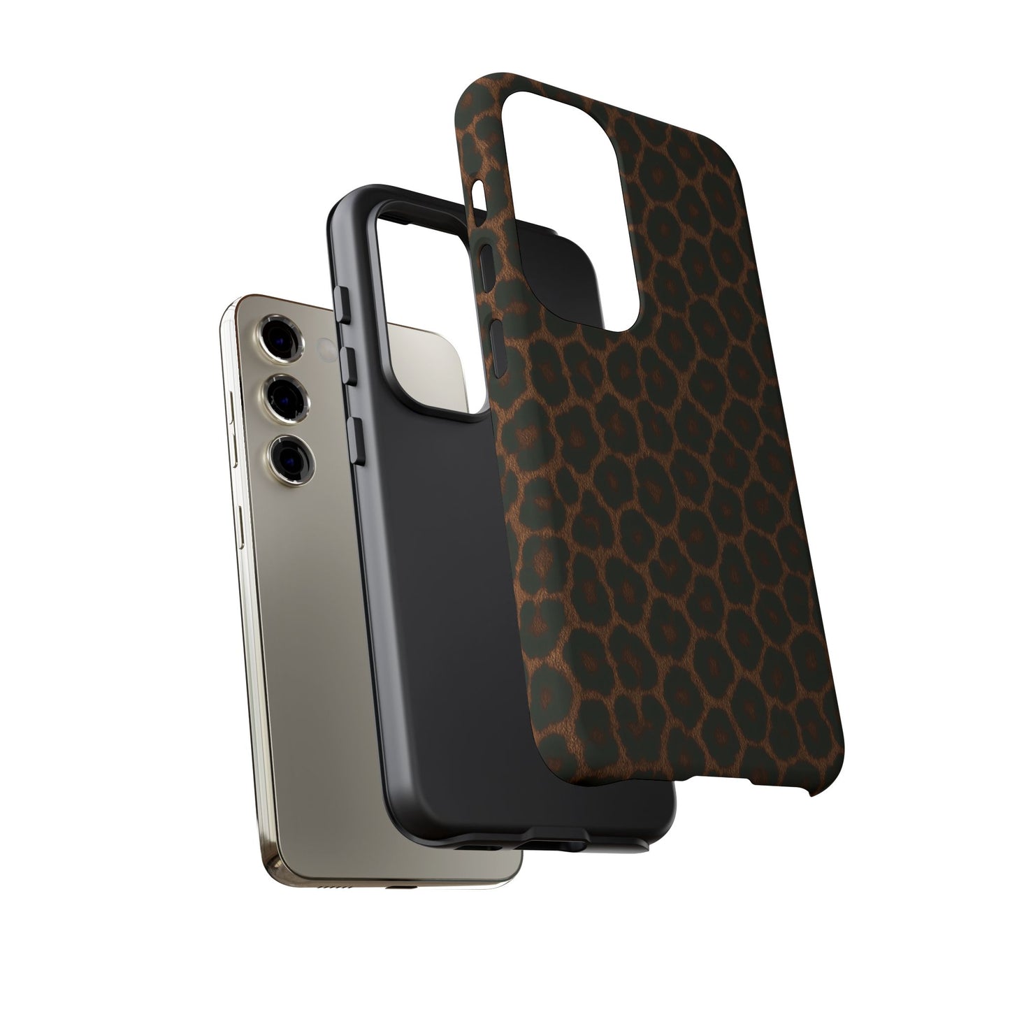 Brown Leopard Print Phone Case | Classic Animal Print Aesthetic Tough Protective Case