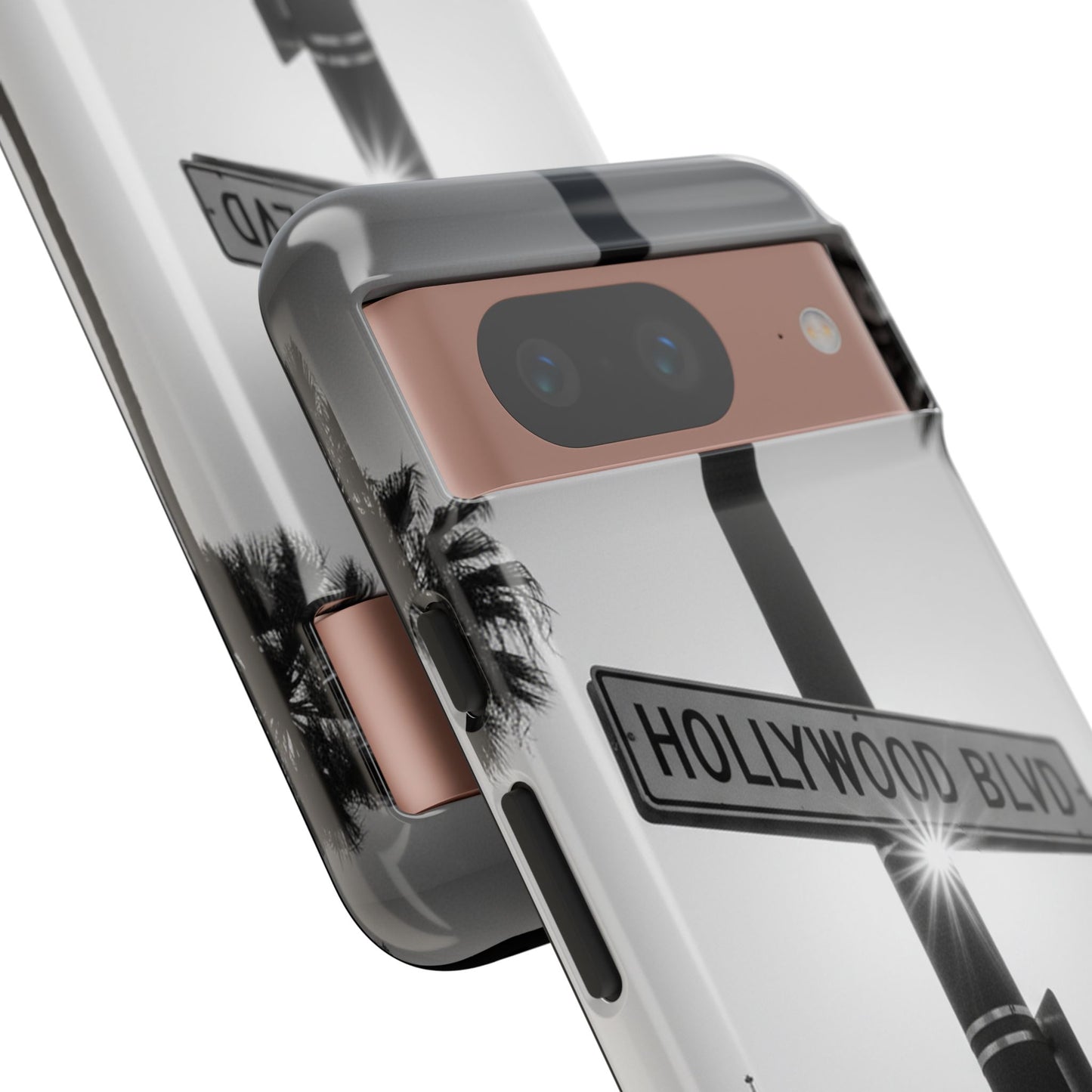 Hollywood Blvd Phone Case | Vintage Los Angeles Street Sign | Black & White LA Aesthetic