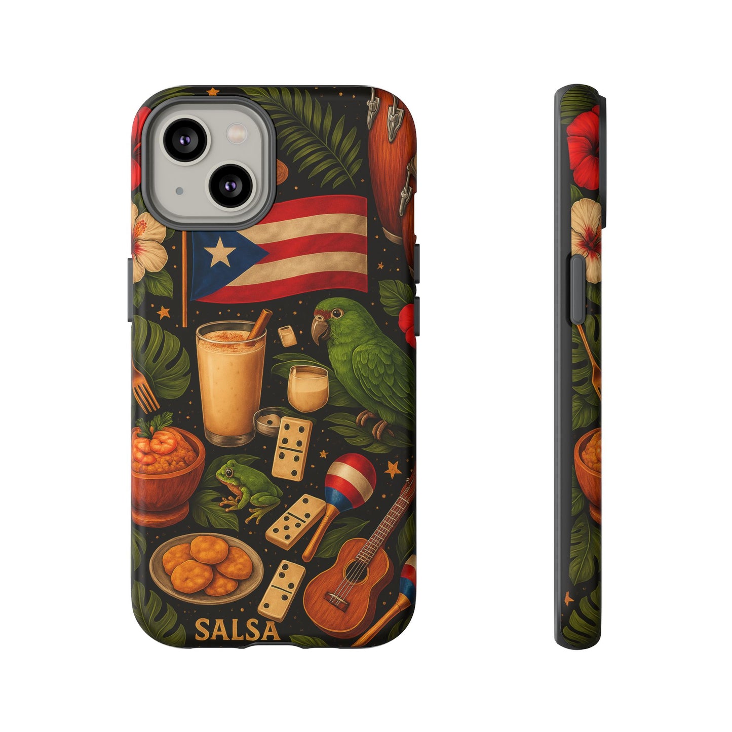 Puerto Rican Culture Phone Case | Boricua Icons Caribbean Aesthetic Tough Protective Case