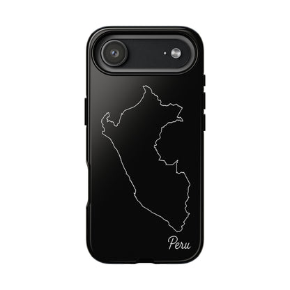 Peru Outline Phone Case – Minimal Country Map Tough Case (iPhone, Samsung, Pixel)
