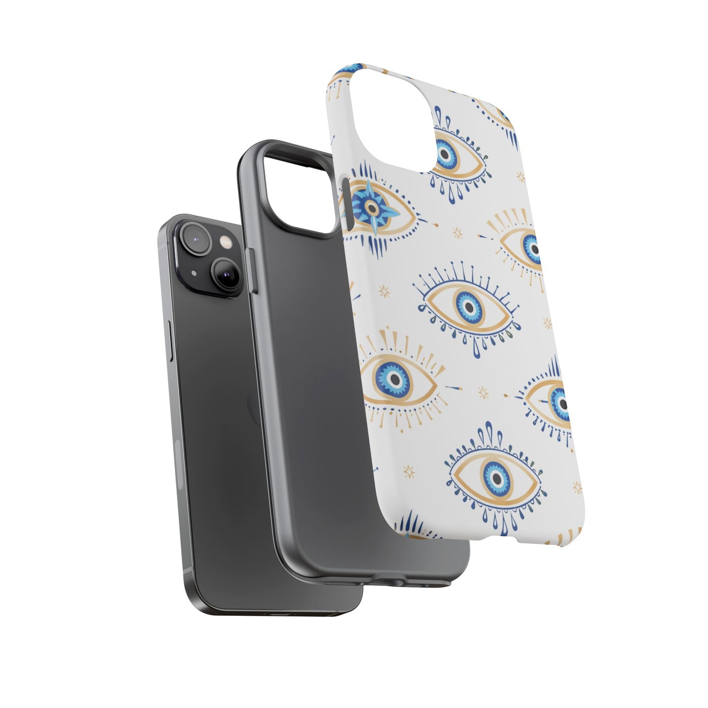 Blue Evil Eye Phone Case – Protective Slim Shockproof Cover for Iphone, Samsung Galaxy and Pixel