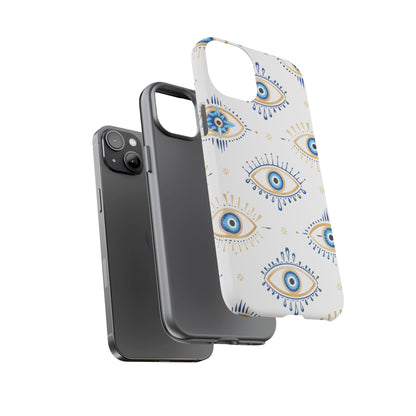 Blue Evil Eye Phone Case – Protective Slim Shockproof Cover for Iphone, Samsung Galaxy and Pixel