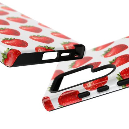 Cute Strawberry Phone Case – Aesthetic Fruit Pattern Protective Cover for Iphone, Samsung Galaxy and Pixel