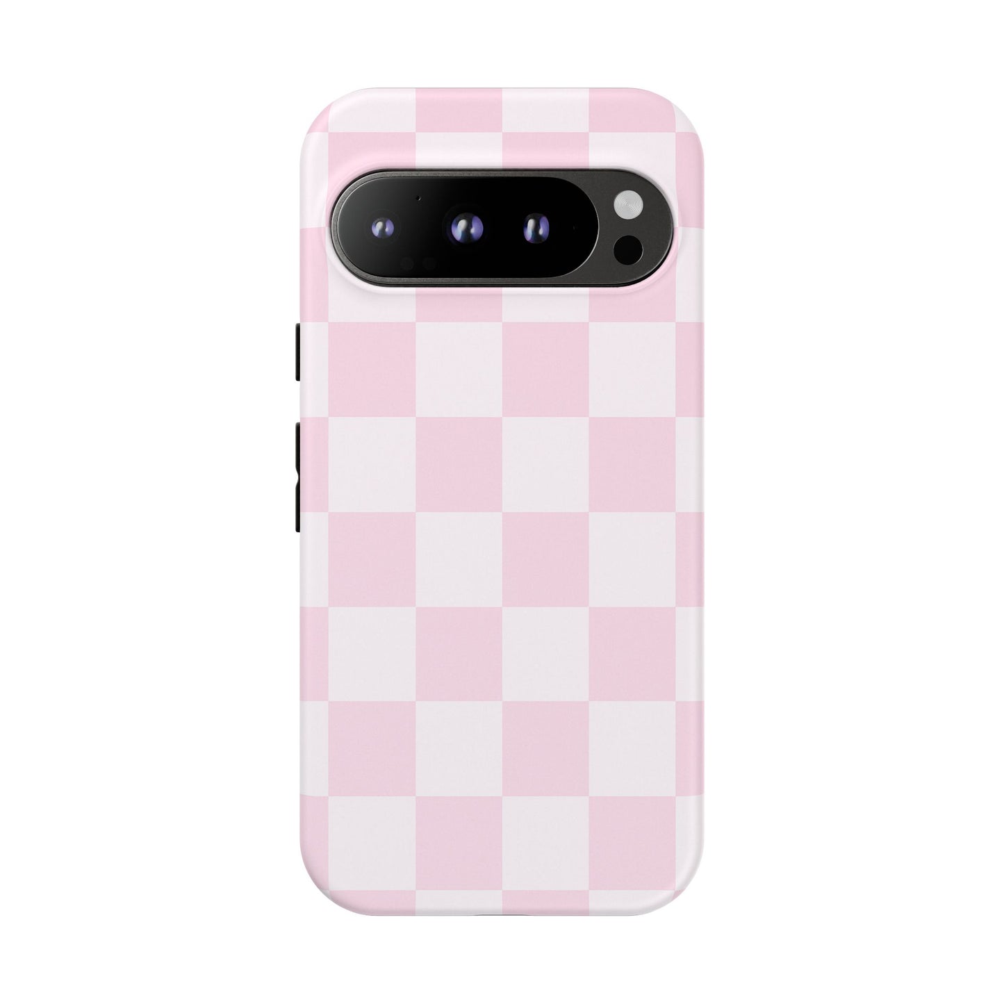 Pink Checkerboard Phone Case | Aesthetic Tough Protective Case
