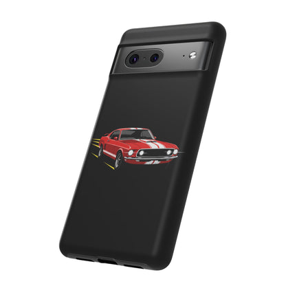 Red Muscle Car Phone Case – Classic Car Racing Tough Protective Case