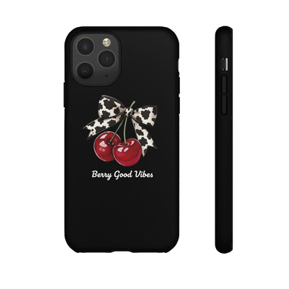 Cherry Cow Print Phone Case | Coquette Bow Aesthetic | Tough Protective Case