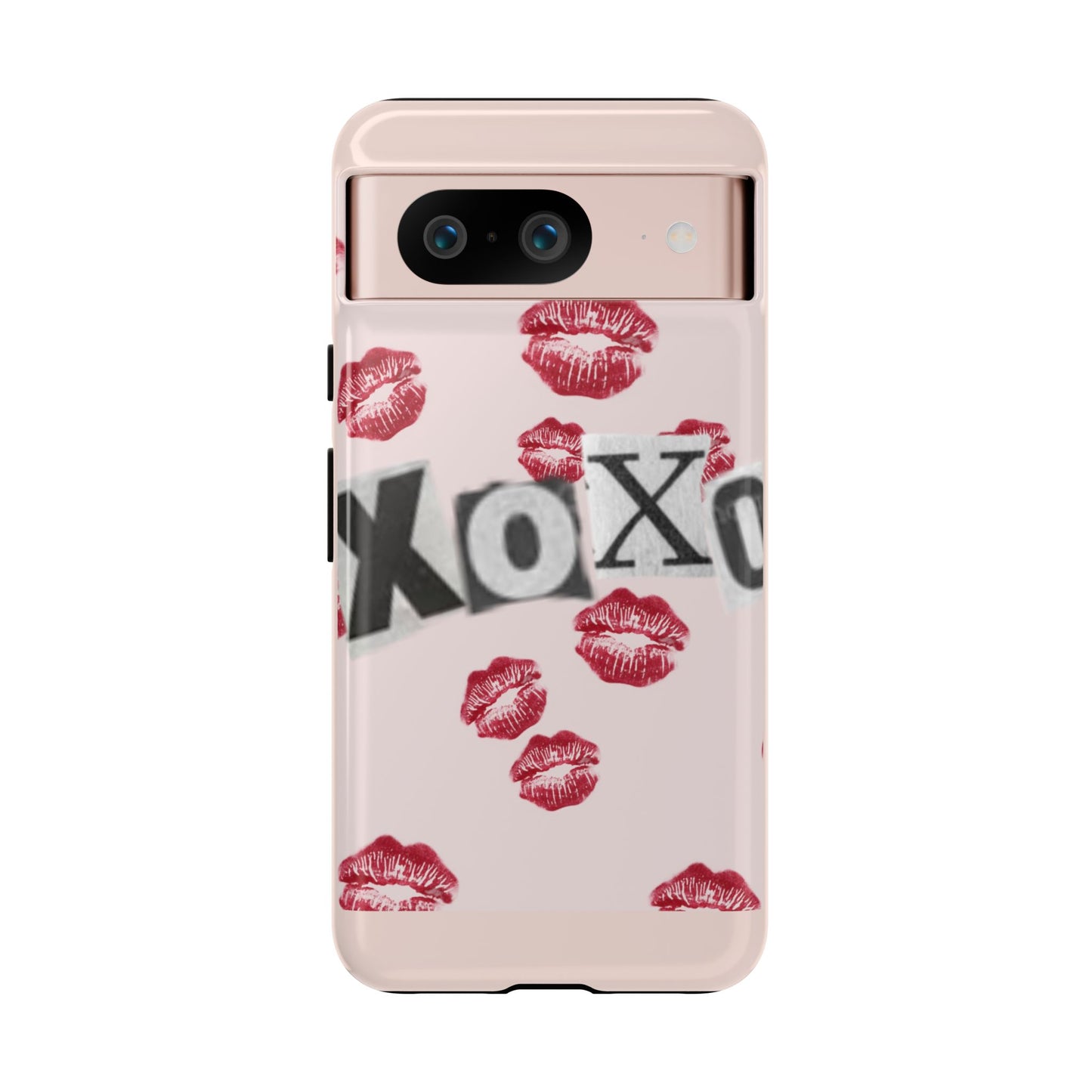 XOXO Kiss Print Phone Case | Coquette Valentine Aesthetic | Cute Pink Lipstick Kiss Tough Case for iPhone & Samsung