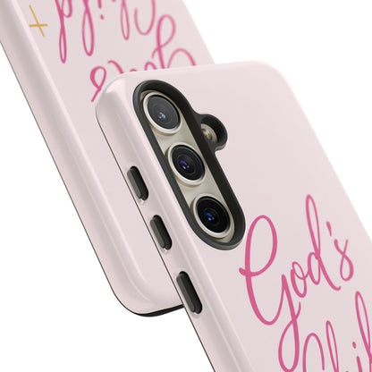 Gods Child Phone Case Christian Pink Aesthetic Tough iPhone Case