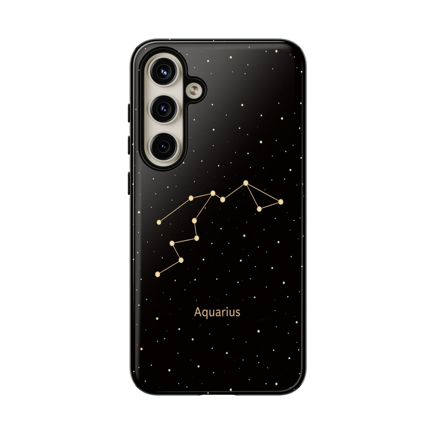 Aquarius Zodiac Constellation Phone Case – Luxe Gold Celestial Cover