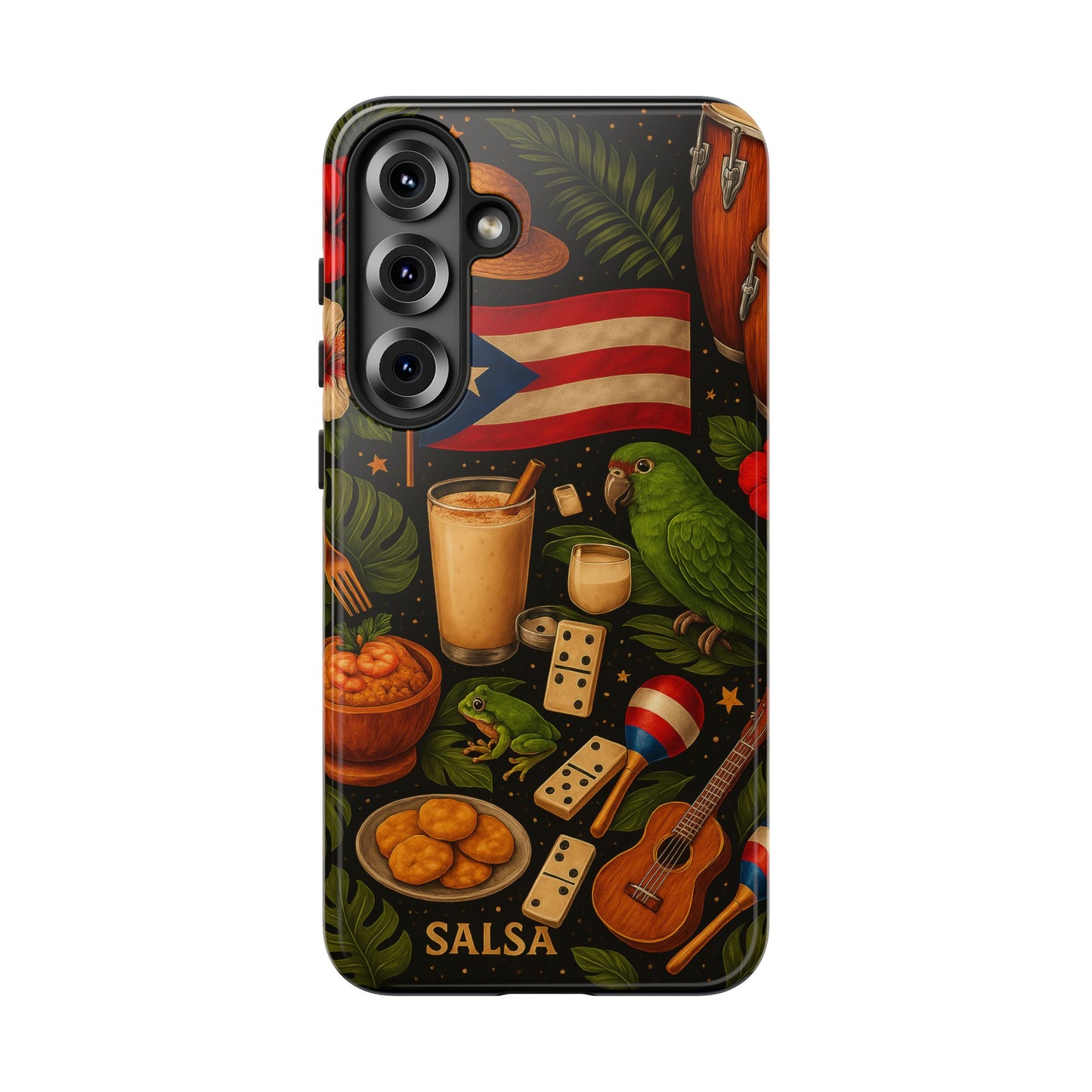 Puerto Rican Culture Phone Case | Boricua Icons Caribbean Aesthetic Tough Protective Case