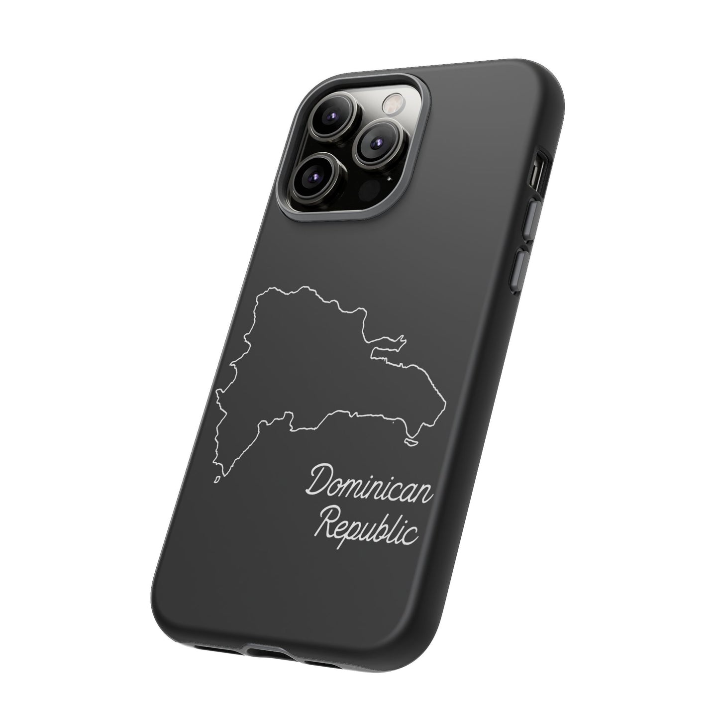 Dominican Republic Outline Phone Case – Minimal Country Map Tough Case (iPhone, Samsung, Pixel)