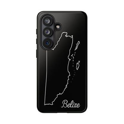 Belize Outline Phone Case – Minimal Country Map Tough Case (iPhone, Samsung, Pixel)