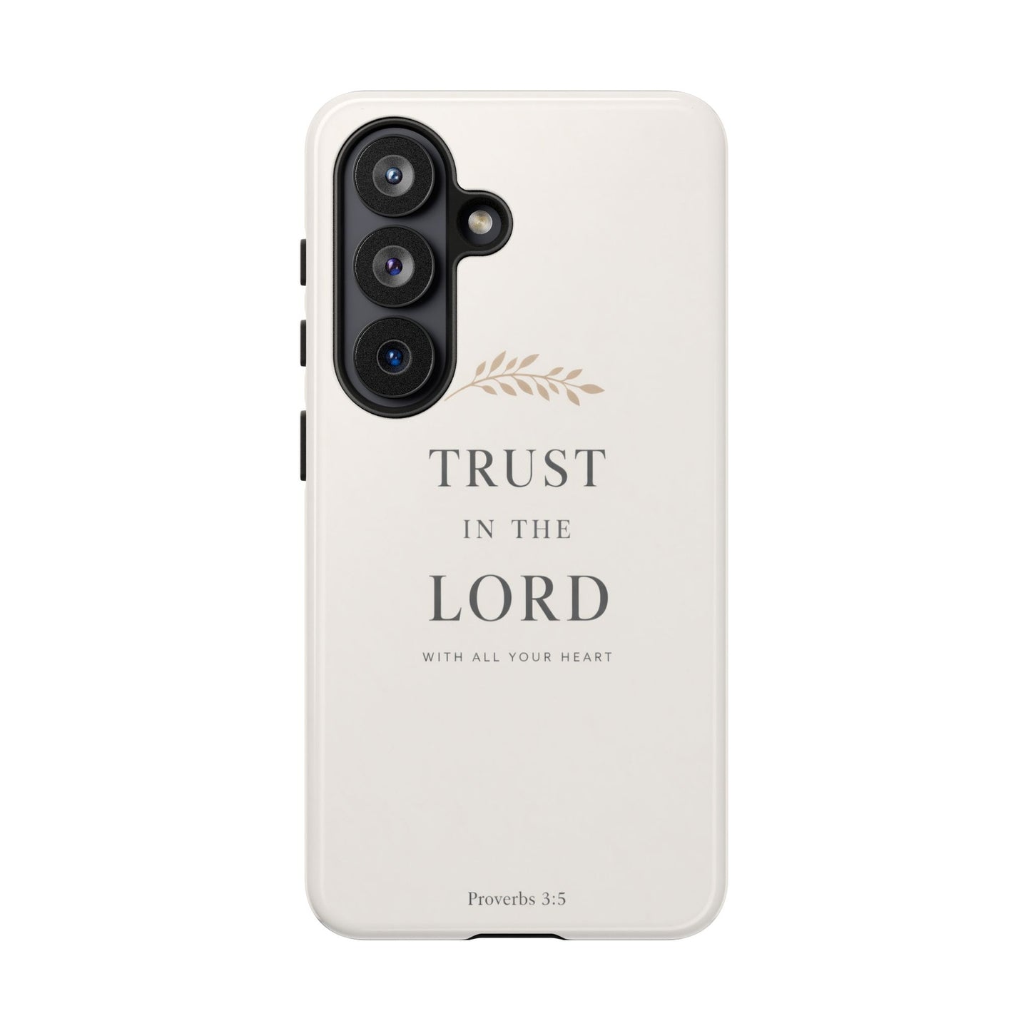 Proverbs 3:5 Christian Phone Case Trust in the Lord Minimalist Faith Cover