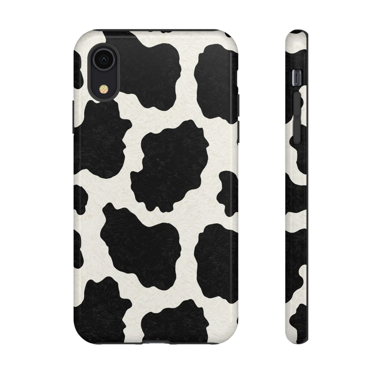 Black & White Cow Print Phone Case | Aesthetic Tough Protective Case