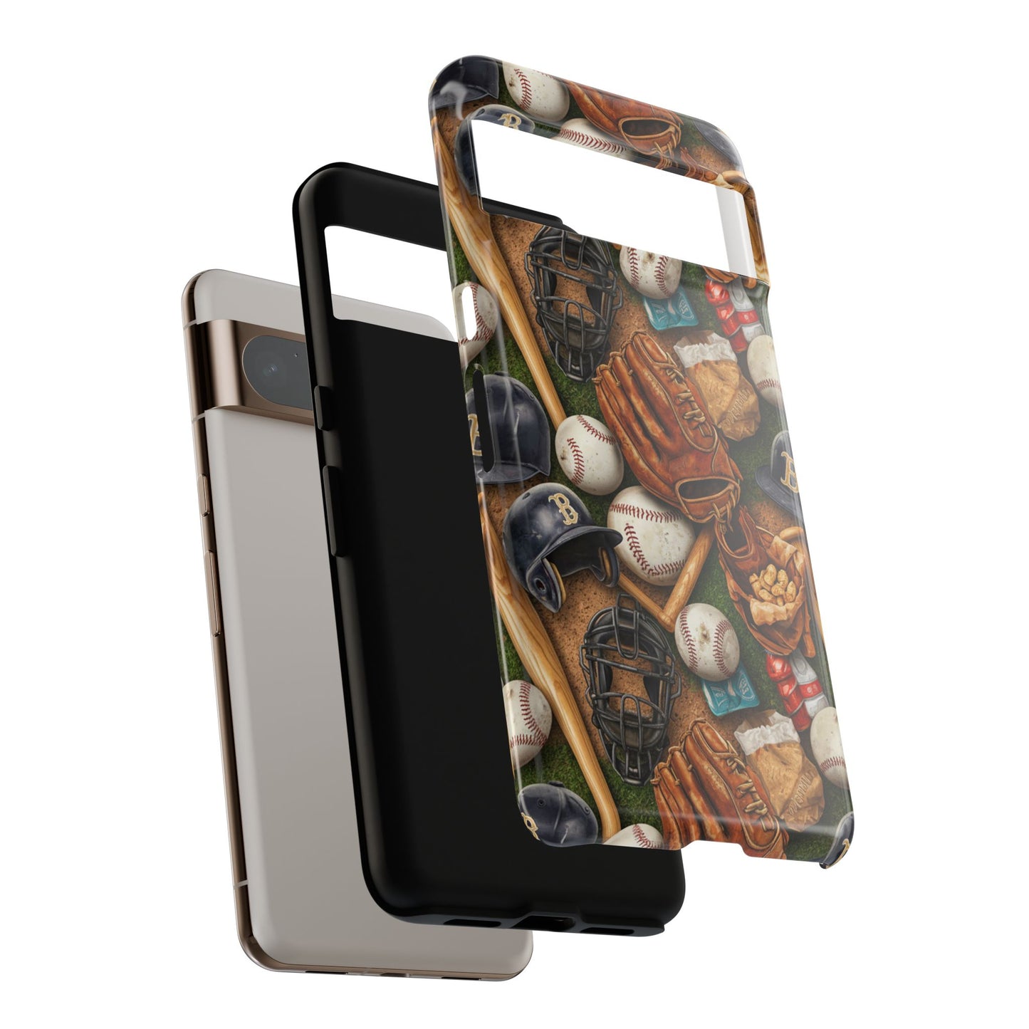 Baseball Gear Collage Phone Case – Vintage Baseball Equipment Sports Tough Case