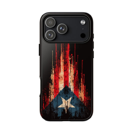 Puerto Rico Flag Phone Case | Distressed Puerto Rican Flag Tough Case | Boricua Pride Protective iPhone Samsung Cover