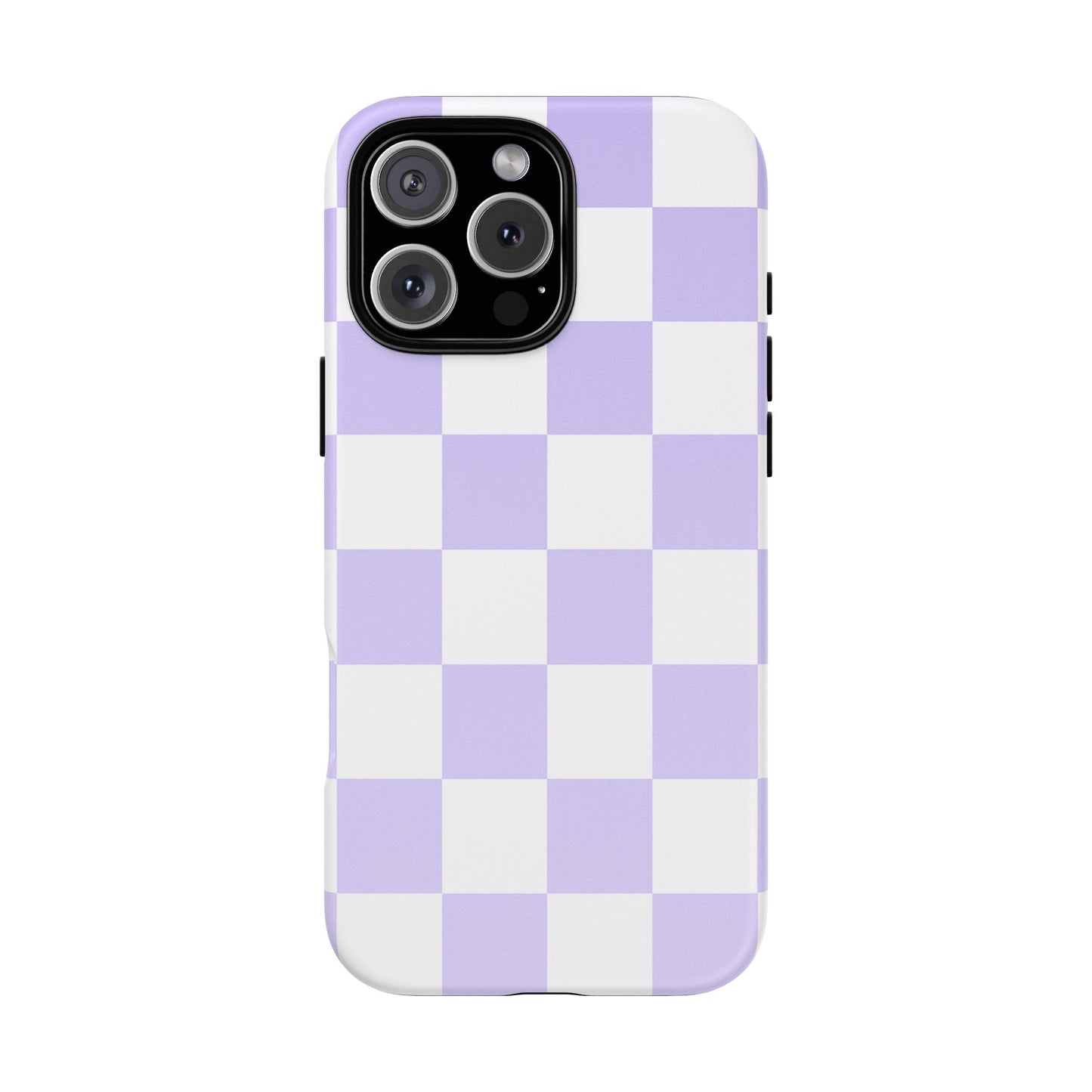 Lavender Checkerboard Phone Case | Pastel Aesthetic Checkered iPhone & Samsung Tough Case