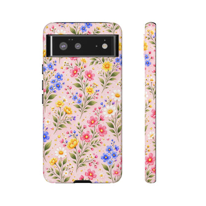 Wildflower Floral Phone Case Vintage Spring Meadow Tough Cover