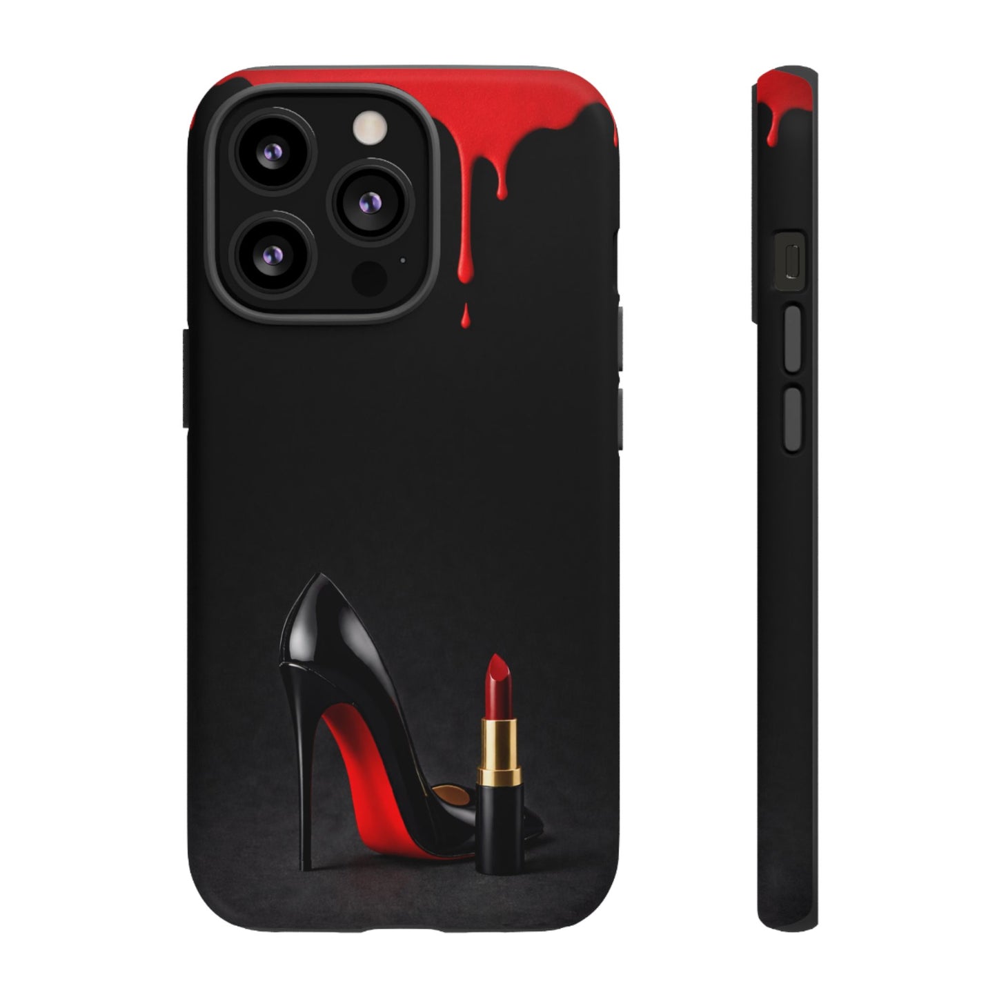 Dark Feminine Red Drip Phone Case – Gothic Glam Tough Cover