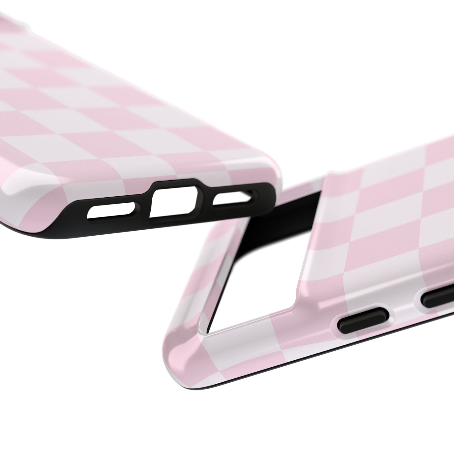 Pink Checkerboard Phone Case | Aesthetic Tough Protective Case