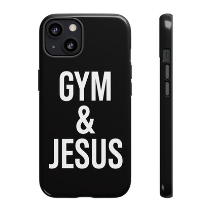 Gym & Jesus Phone Case Christian Faith Workout Gym Motivation Case