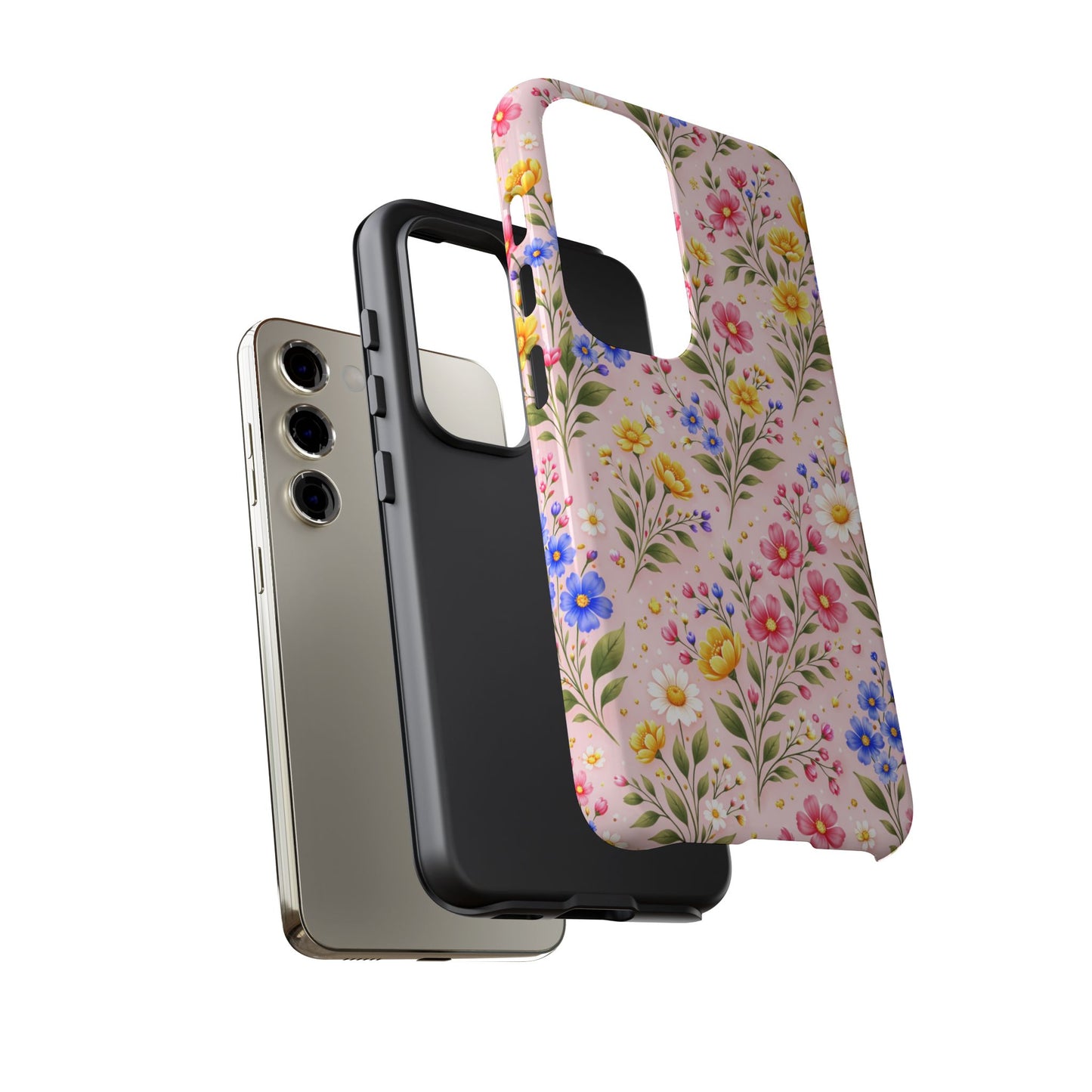 Wildflower Floral Phone Case Vintage Spring Meadow Tough Cover