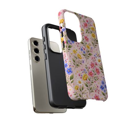 Wildflower Floral Phone Case Vintage Spring Meadow Tough Cover